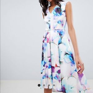 ASOS Midi Floral High Low Dress